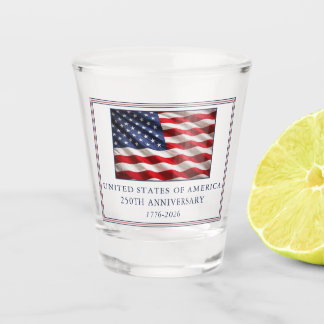 Verre A Shot Patriotic USA 250th Anniversary Toast