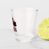 Verre A Shot Patriotique de feuille d'érable rayée du Canada (Droite)