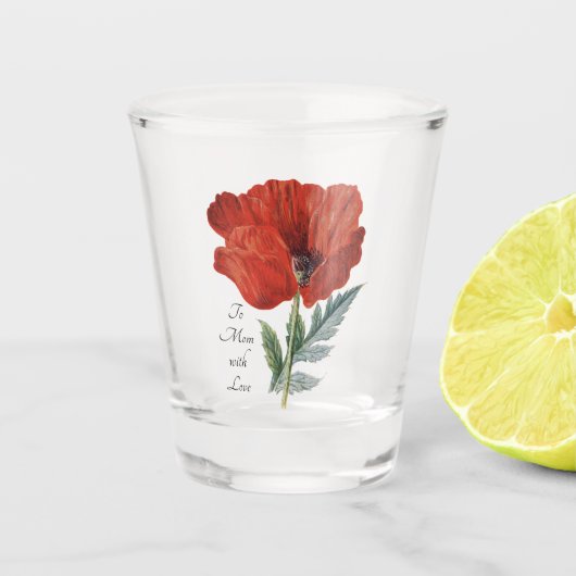 Verre A Shot Pavot rouge (Devant)