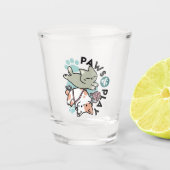 Verre A Shot Paws and Play – Adorable Cat Illustration (Devant)