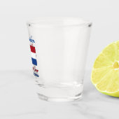 Verre A Shot Pays-Bas Néerlander Drapeau bleu Personnalisé (Droite)