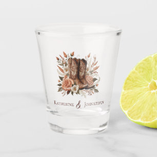 Verre A Shot Pays Western Mariage argent / plan Danse -