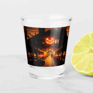 Verre A Shot Paysage d'Halloween cinq