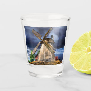 Verre A Shot Paysage et temps au Pays-Bas - Dessin