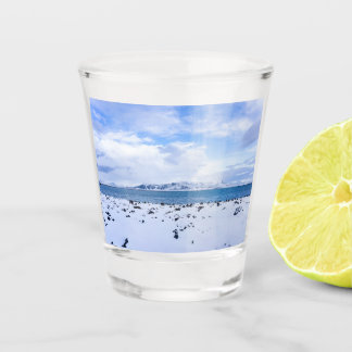 Verre A Shot Paysage hivernal d'Islande