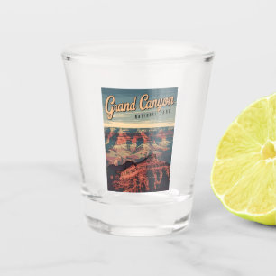 Verre A Shot Paysage Pittoresque Retro Vintage voyage Grand Can