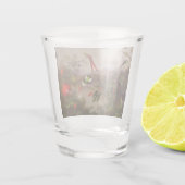 Verre A Shot Paysage tropical avec dix colibris (Dos)