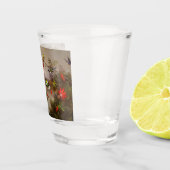 Verre A Shot Paysage tropical avec dix colibris (Droite)