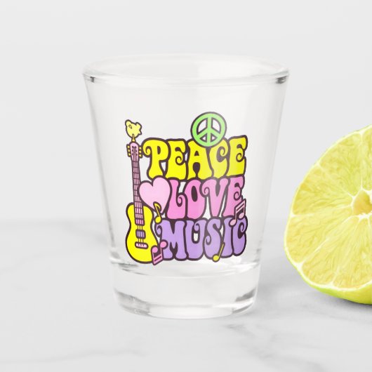 Verre A Shot Peace Love (Devant)