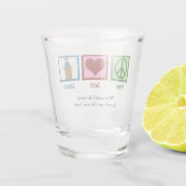 Verre A Shot Peace Love Debate Team Custom College (Dos)