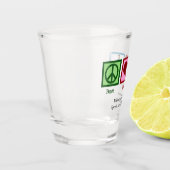 Verre A Shot Peace Love Debate Team Custom College (Gauche)