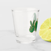 Verre A Shot Peace Love Gnome | Sublimation de la Saint Patrick (Gauche)