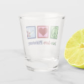 Verre A Shot Peace Love Phlebotomy mignon Phlebotomiste (Dos)