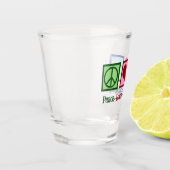 Verre A Shot Peace Love Phlebotomy mignon Phlebotomiste (Gauche)