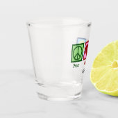 Verre A Shot Peace Love Pickleball Cute Personnalisé (Gauche)