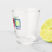 Verre A Shot Peace Love Pickleball Cute Personnalisé (Droite)