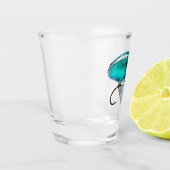 Verre A Shot Pêche à la mouche leurre belle Turquoise (Gauche)