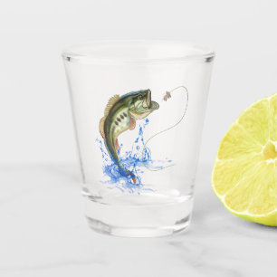 Verre A Shot Pêche au bar sautante