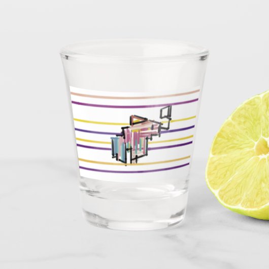 Verre A Shot Pêche été joie (Devant)
