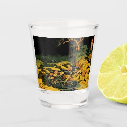 Verre A Shot Pêche par Torchlight dans la province de Kai (Devant)
