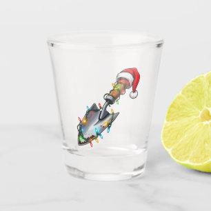 Verre A Shot Pelle de jardinage enveloppée de lumières de Noël