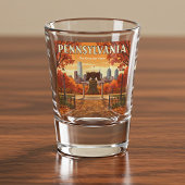 Verre A Shot Pennsylvanie vintage