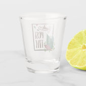Verre A Shot Pensez motivation positive plume texte boho (Dos)