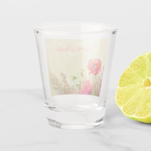 Verre A Shot Pépites d'aquarelle fraîche printemps (Dos)