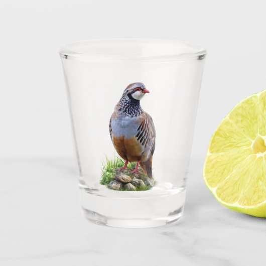 Verre A Shot Perdrix de Chukar, Art (Devant)
