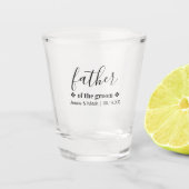 Verre A Shot Père de la chambre modifiable | Mariage Keepsaké (Devant)