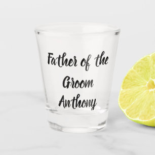 Verre A Shot Père de la chambre noire Nom personnalisé Mariage