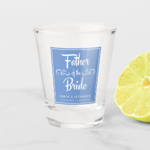 Verre A Shot Père de la Mariée Bleu et Blanc