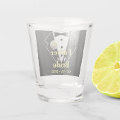 Verre A Shot Père de la mariée Mariage Tuxedo personnalisable (Dos)