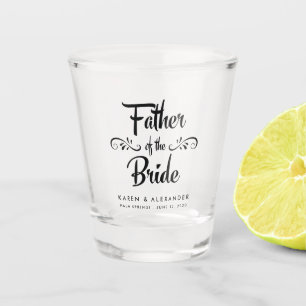 Verre A Shot Père du Mariage de la mariée