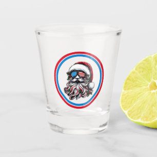 Verre A Shot Père Noël de Noël Patriotique/Américaine