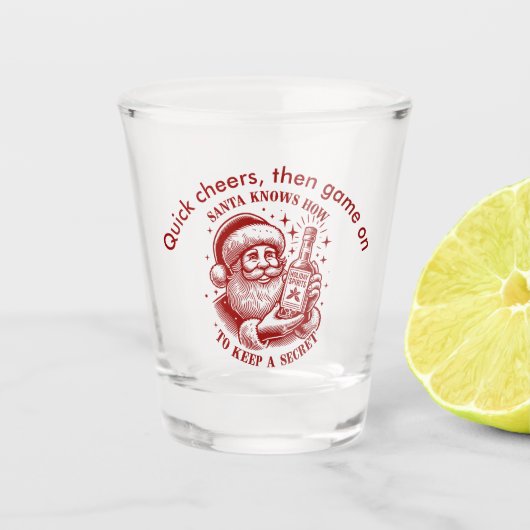 Verre A Shot Père Noël sait garder un secret (Devant)