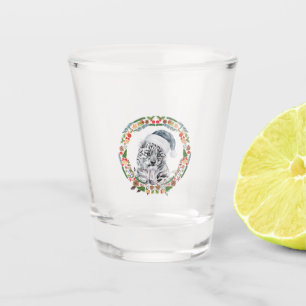 Verre A Shot père Noël Snow Leopard