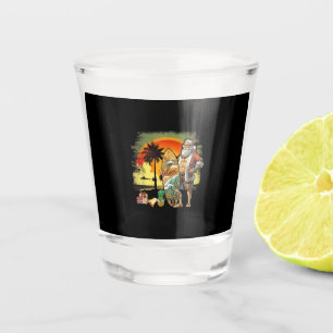 Verre A Shot Père Noël tropical de surf d'été 6 Pack Christm