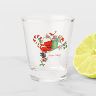 Verre A Shot Père Noël vintage Noël rétro Classique