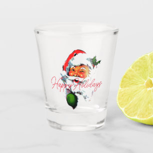 Verre A Shot Père Noël vintage Noël rétro Classique élégant