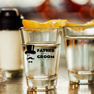 Verre A Shot Père personnalisé de la salle de mariage Jour cade