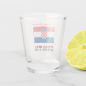 Verre A Shot Personalized Croatia Flag  (Dos)
