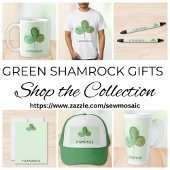 Verre A Shot Personalized Green Shamrock Irish Heritage