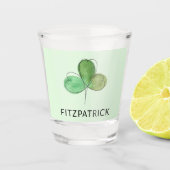 Verre A Shot Personalized Green Shamrock Irish Heritage (Devant)