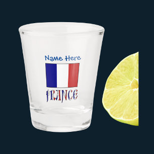 Verre A Shot Personnalisation Drapeau Français Bleu France