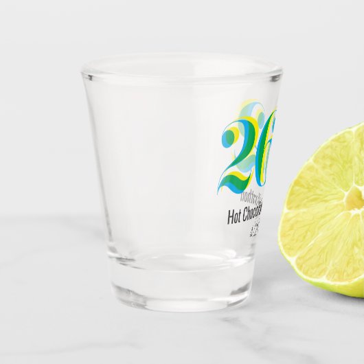 Verre A Shot Personnalisé 26.2 Marathon exécutant du texte gras (Gauche)