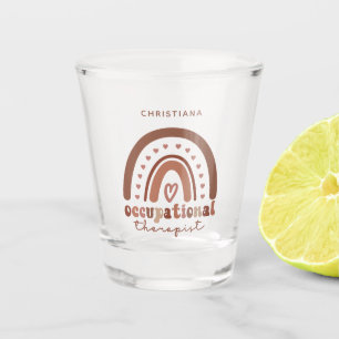 Verre A Shot Personnalisé Boho Arc-en-ciel OT ergothérapie