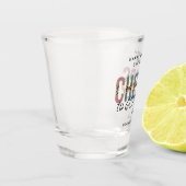 Verre A Shot Personnalisé Moderne 60e Anniversaire Leopard Typo (Gauche)