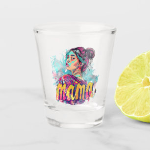 Verre A Shot Personnalisé Retro Mama Pop Art (13)