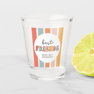Verre A Shot Personnalisé Retro Meilleurs Amis BFFs Mete Bestie